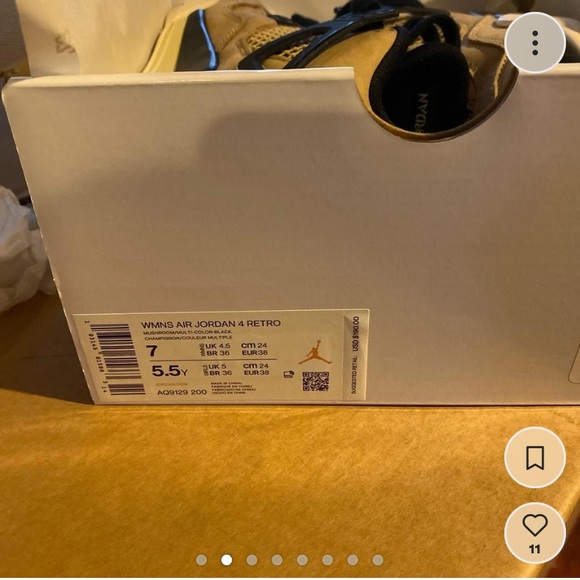 Nike Air Jordan 4 mushroom / fossil - Picture 2 of 8